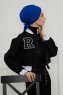 Ellie - Turban En Coton Bleu