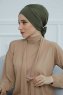 Ellie - Turban En Coton Kaki