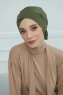 Ellie - Turban En Coton Kaki