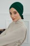 Ellie - Turban En Coton Vert Foncé