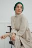 Ellie - Turban En Coton Vert Foncé
