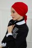 Ellie - Turban En Coton Rouge