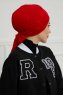 Ellie - Turban En Coton Rouge