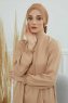 Ellie - Turban En Coton Marron Clair