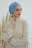 Ellie - Turban En Coton Sky Blue