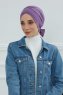 Ellie - Turban En Coton Violet