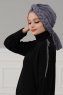 Theresa - Turban En Coton Gris - Ayse Turban