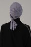Theresa - Turban En Coton Gris - Ayse Turban