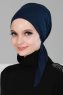 Felicia - Turban En Coton Bleu Marin