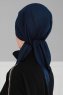 Felicia - Turban En Coton Bleu Marin