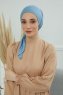 Felicia - Turban En Coton Sky Blue