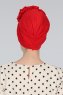 Kerstin - Turban En Coton Rouge - Ayse Turban