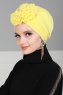 Kerstin - Turban En Coton Jaune - Ayse Turban