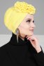 Kerstin - Turban En Coton Jaune - Ayse Turban