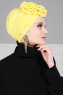 Kerstin - Turban En Coton Jaune - Ayse Turban