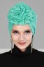 Kerstin - Turban En Coton Turquoise - Ayse Turban