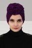 Kerstin - Turban En Coton Violet - Ayse Turban