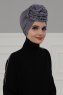 Kerstin - Turban En Coton Gris - Ayse Turban
