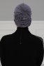 Kerstin - Turban En Coton Gris - Ayse Turban