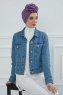Kerstin - Turban En Coton Violet