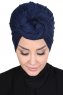Sigrid - Hijab Coton Bleu Marin - Ayse Turban