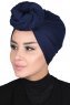 Sigrid - Hijab Coton Bleu Marin - Ayse Turban