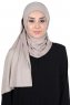 Sigrid - Hijab Coton Taupe - Ayse Turban