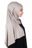 Sigrid - Hijab Coton Taupe - Ayse Turban