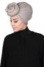 Sigrid - Hijab Coton Taupe - Ayse Turban