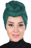 Sigrid - Hijab Coton Vert Foncé - Ayse Turban
