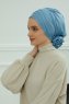 Monica - Turban En Coton Sky Blue