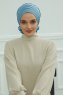 Monica - Turban En Coton Sky Blue