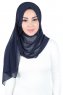 Joline - Hijab Chiffon Premium Bleu Marin