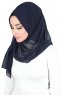 Joline - Hijab Chiffon Premium Bleu Marin