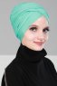 Fiona - Turban En Coton Turquoise - Ayse Turban