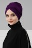 Fiona - Turban En Coton Violet - Ayse Turban
