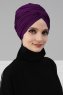Fiona - Turban En Coton Violet - Ayse Turban