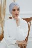 Fiona - Turban En Coton Gris Clair