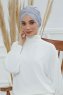 Fiona - Turban En Coton Gris Clair