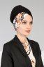 Fiona - Turban En Coton Black Elegant