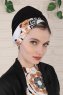 Fiona - Turban En Coton Black Elegant