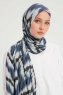 Tansu - Hijab À motifs Bleu Marin