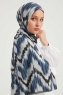 Tansu - Hijab À motifs Bleu Marin