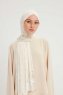 Fadime - Hijab À motifs Pearl White