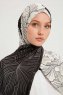 Fadime - Hijab À motifs Blanc