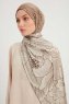 Fadime - Hijab À motifs Marron Clair