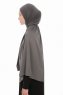Farah - Hijab Jersey Gris Foncé