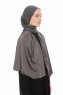 Farah - Hijab Jersey Gris Foncé