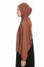 Farah - Hijab Jersey Marron
