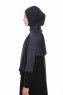 Farah - Hijab Jersey Bleu Marin